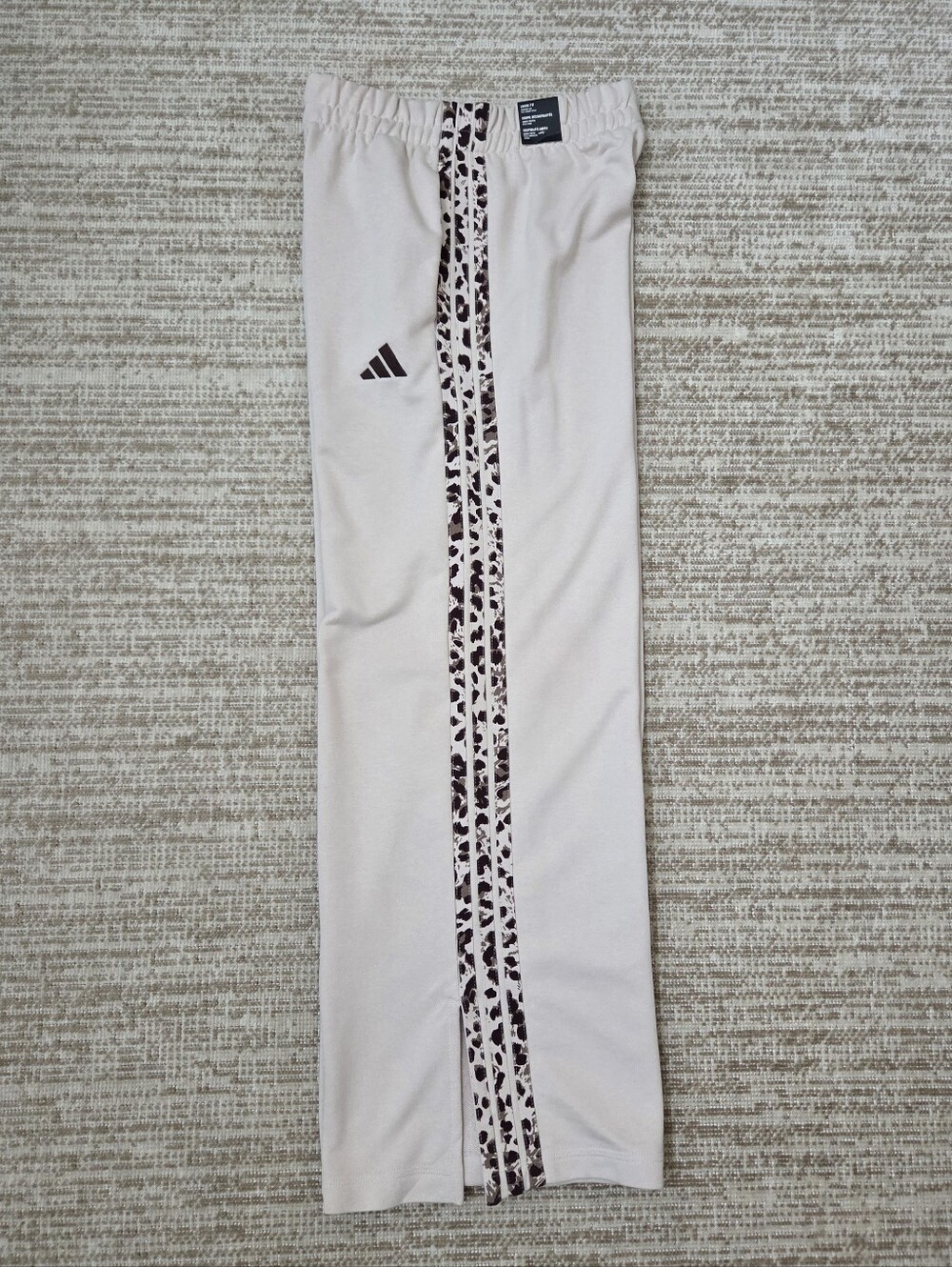Adidas Womens Seasonal Essentials Animal Leopard Print 3 Stripes Pants